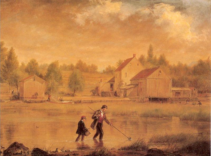 William Smith Jewett Catching Crabs oil painting picture